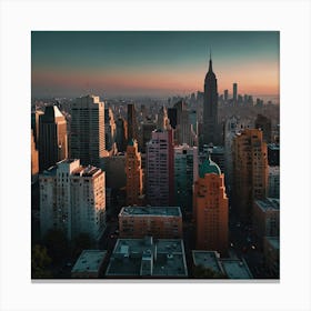 New York City At Sunset 1 Canvas Print