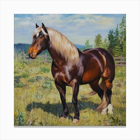 Horse In The Meadow Canvas Print