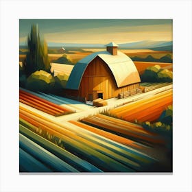 Barn In The Countryside Canvas Print