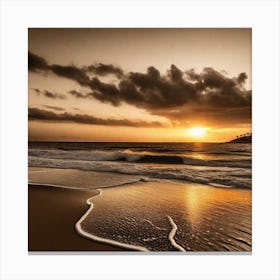 Sunset On The Beach 763 Canvas Print