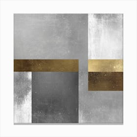 Metal and gold geometry 2 Canvas Print