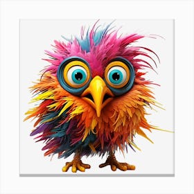 Angry Bird White Canvas Print