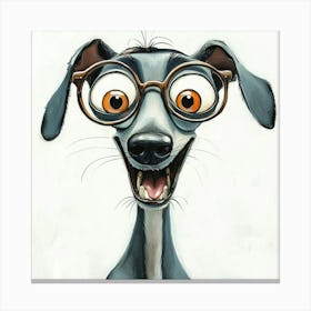 Dog In Glasses 11 Canvas Print