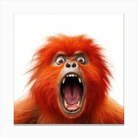 Orangutan Angry Canvas Print