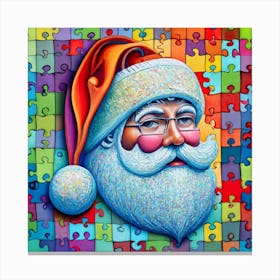 Santa Colourful Canvas Print