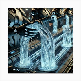 Cascade Sovereignty Scifi Aquashapers Water Barriers Canvas Print