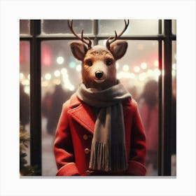 Christmas Deer Canvas Print