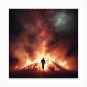 Blazing heart Canvas Print