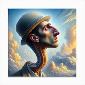 Man In Hat Canvas Print