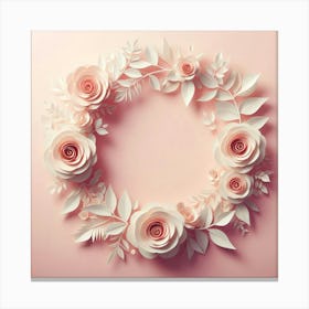 Paper Wreath Canvas Print