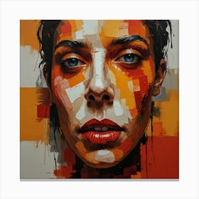 Woman'S Face Canvas Print