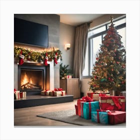 Christmas Tree Stock Videos & Royalty-Free Footage 5 Canvas Print