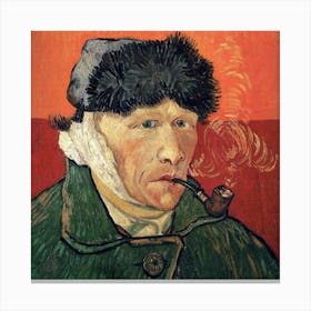 Portrait Of A Man Smoking A Pipe Canvas Print