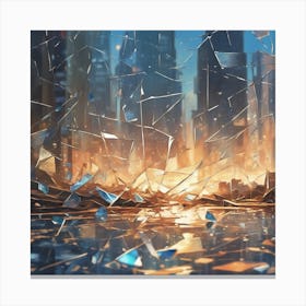 Shattered City 2 Canvas Print