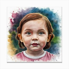 Portrait Of A Little Girl 1 Canvas Print