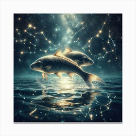 Zodiac Fishes 14 Canvas Print