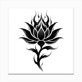 Lotus Flower Tattoo 3 Canvas Print