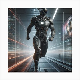 Futuristic Android Running Canvas Print