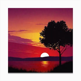 Sunset Painting 18 Canvas Print