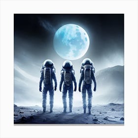 Aliens Living In Moon Zqobsygf Upscaled Canvas Print