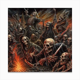 Skeletons Of Hell Canvas Print
