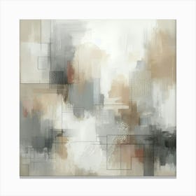 Abstract Art, Neutral Painting Beige, Grey 8 (1) Canvas Print