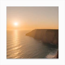 Sunset Over Cliffs Canvas Print