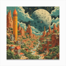 'The City Of The Moon' Canvas Print