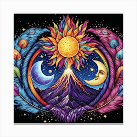 Sun And Moon 3 Canvas Print