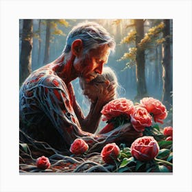 Father And His Daughter Canvas Print