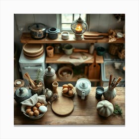 Kitchen Table Canvas Print