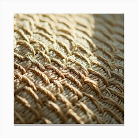 Close Up Of A Canvas Texture Showcasing Weaves And Imperfections Bathed In Soft Natural Light Hi Canvas Print