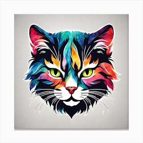 Colorful Cat 12 Canvas Print