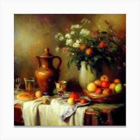Still Life With Fruits Canvas Print