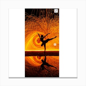 Dancer In Flames Canvas Print