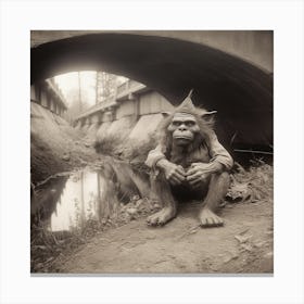 Gnome Under The Bridge Canvas Print