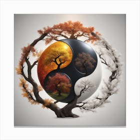 Yin Yang Tree Canvas Print