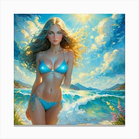 Beach Girl 1 Canvas Print