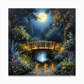 Bridge At Night Canvas Print