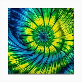 Yellow blue tie-dye Canvas Print