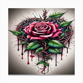 Rose Tattoo Designs 1 Canvas Print