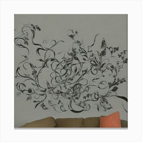 Floral Wall Decal 3 Canvas Print