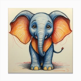 Little Elephant Canvas Print