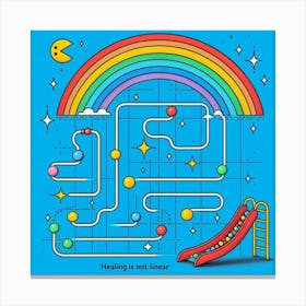 Rainbow Maze Canvas Print