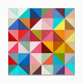 Squares and triangles in harmony 4 Canvas Print