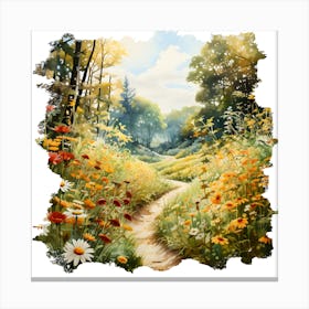 Path Through The Meadow Canvas Print