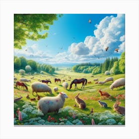 Sommer Animals Canvas Print