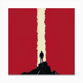 Man On Top Of The Mountain Canvas Print