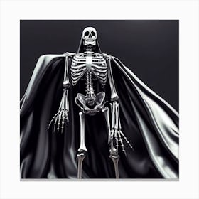 Skeleton With Cape Canvas Print