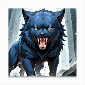 The brave wolf Canvas Print